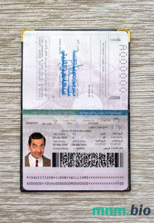 Arabia Saudyjska zdjęcie do paszportu pliki PSD, skan i fotografowany obraz